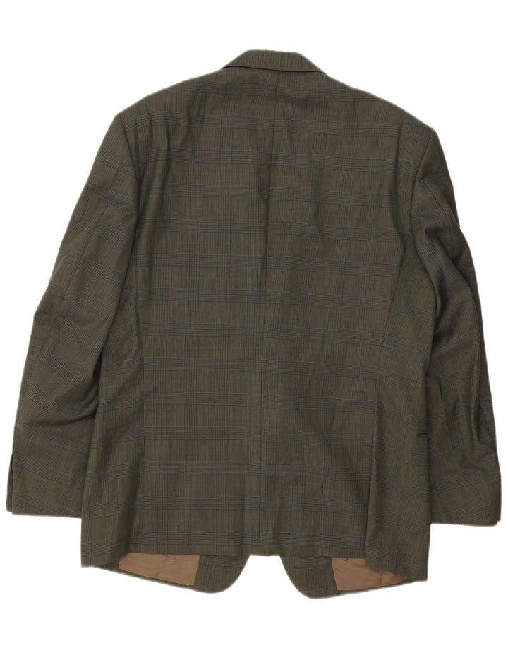 TRUSSARDI Herre 2-knaps blazerjakke IT 54 2XL Khaki ternet uld