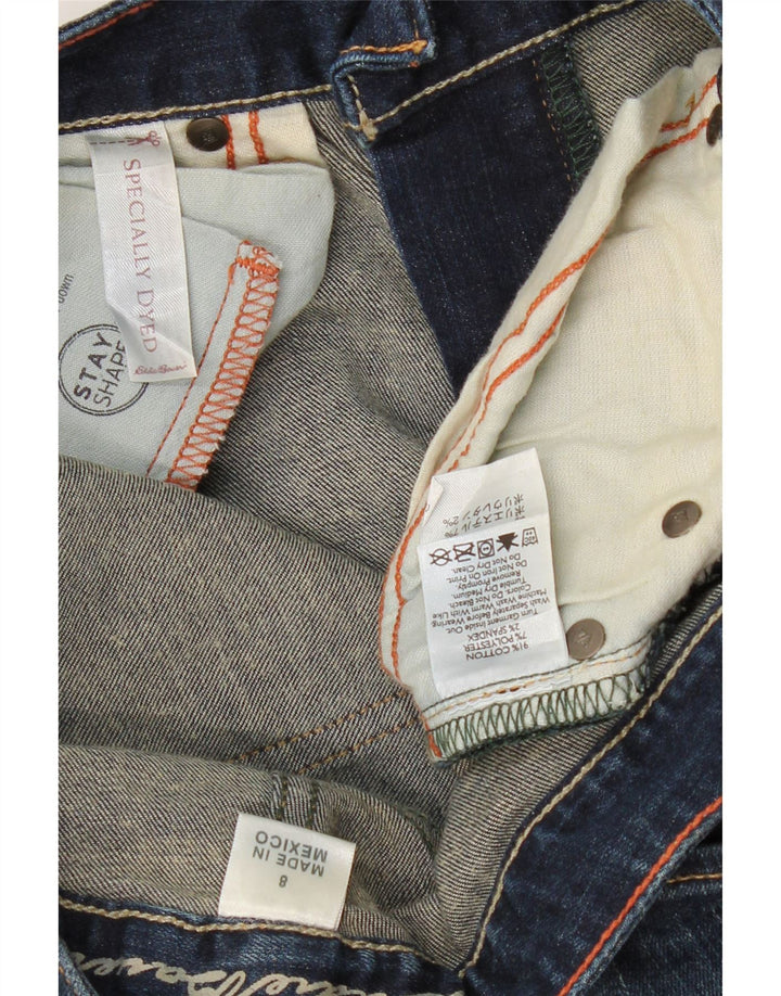 EDDIE BAUER Dame Curvy Bootcut Jeans US 8 Medium W34 L32 Navy Blue