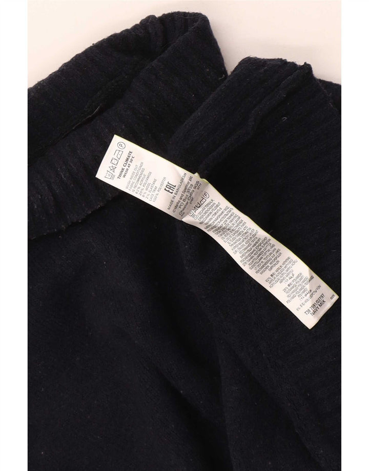 Marks & Spencer Dame Rullehals sweater UK 14 Medium Navy Blue