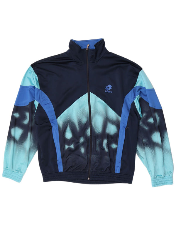 Lotto Træningsdragt til mænd Topjakke UK 42/44 XL Navy Blue Colourblock Polyester