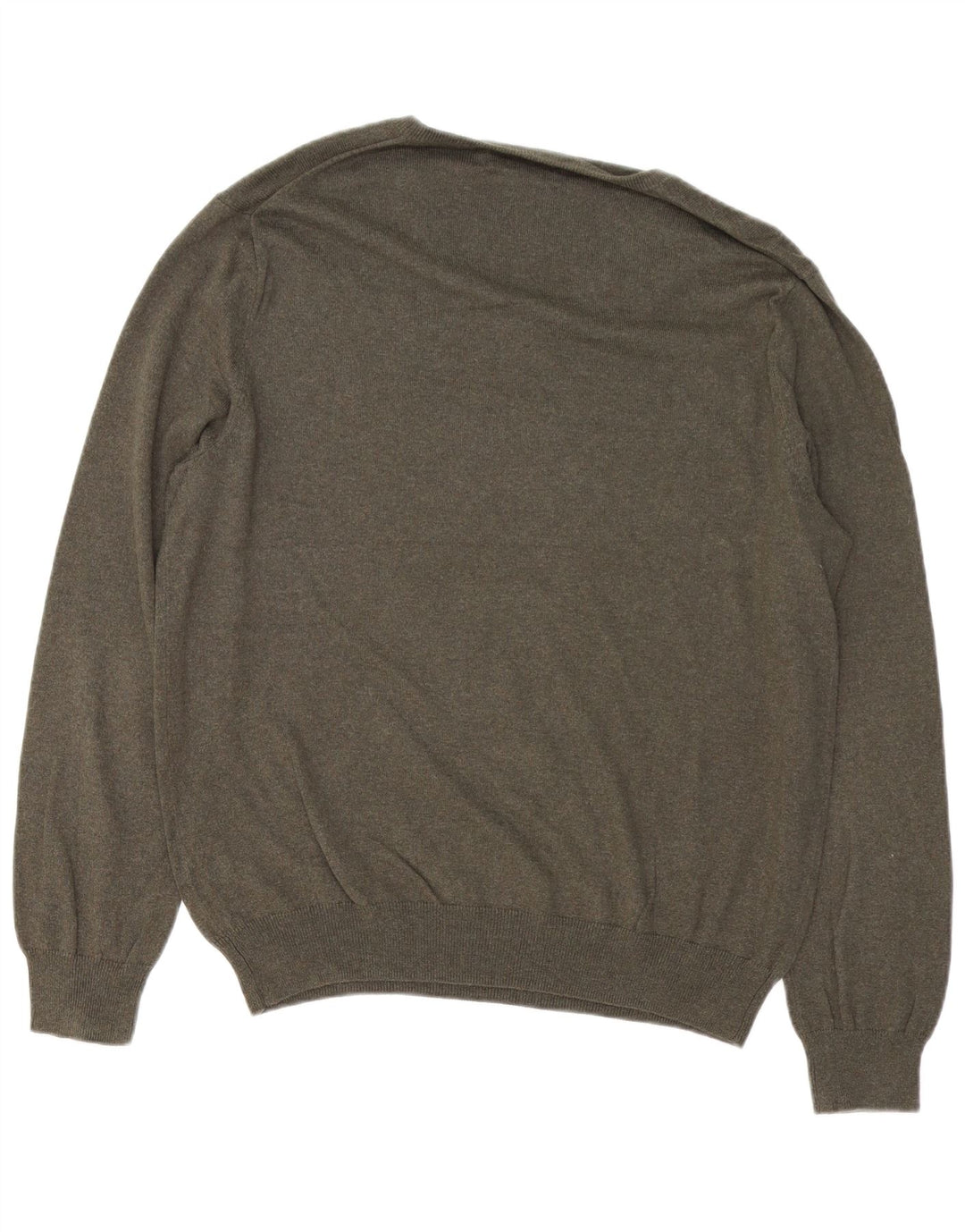 J. CREW Herre V-hals sweater Stor Khaki Bomuld