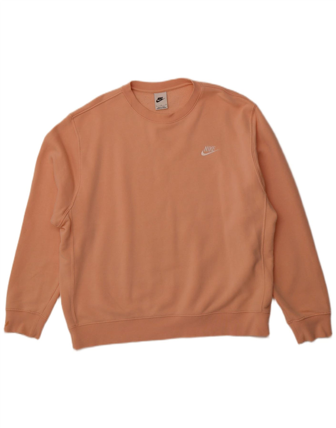 NIKE sweatshirt til mænd, stor orange bomuld