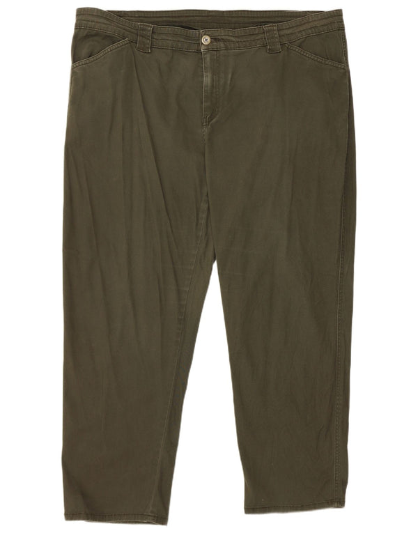 Marks & Spencer Womens Autograph Casual Trousers UK 20 2XL W42 L26 Green