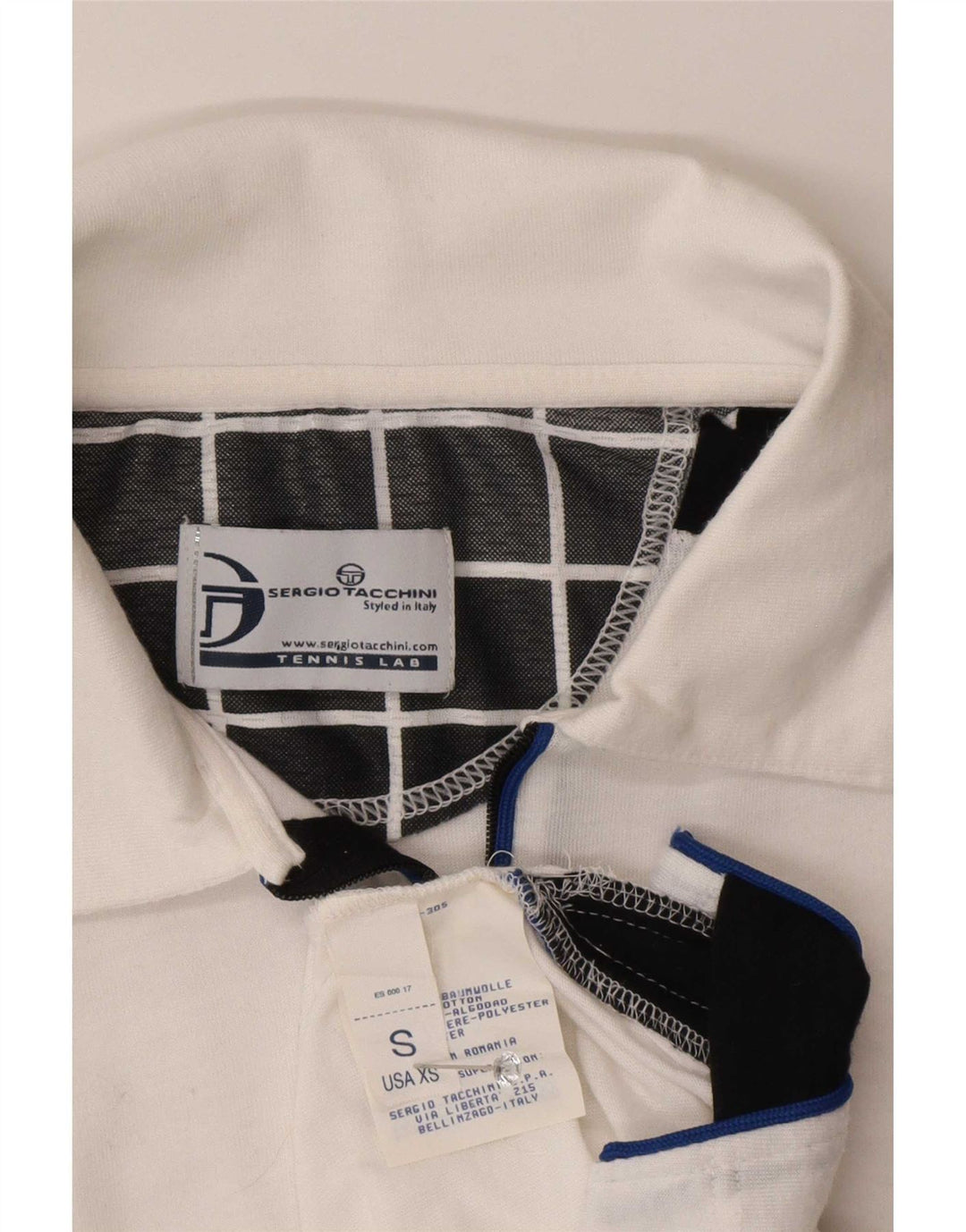 Sergio Tacchini Herre poloshirt Lille hvid Colourblock Bomuld