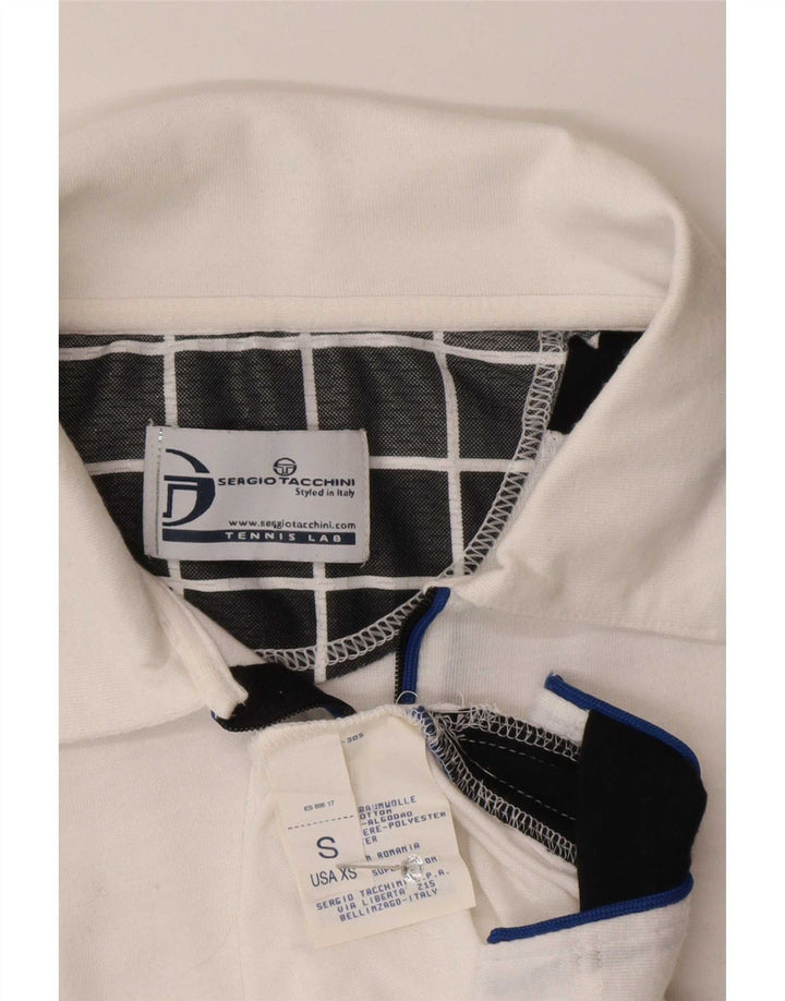 Sergio Tacchini Herre poloshirt Lille hvid Colourblock Bomuld