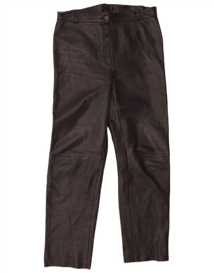 VINTAGE Womens Straight Casual Trousers W32 L30 Black