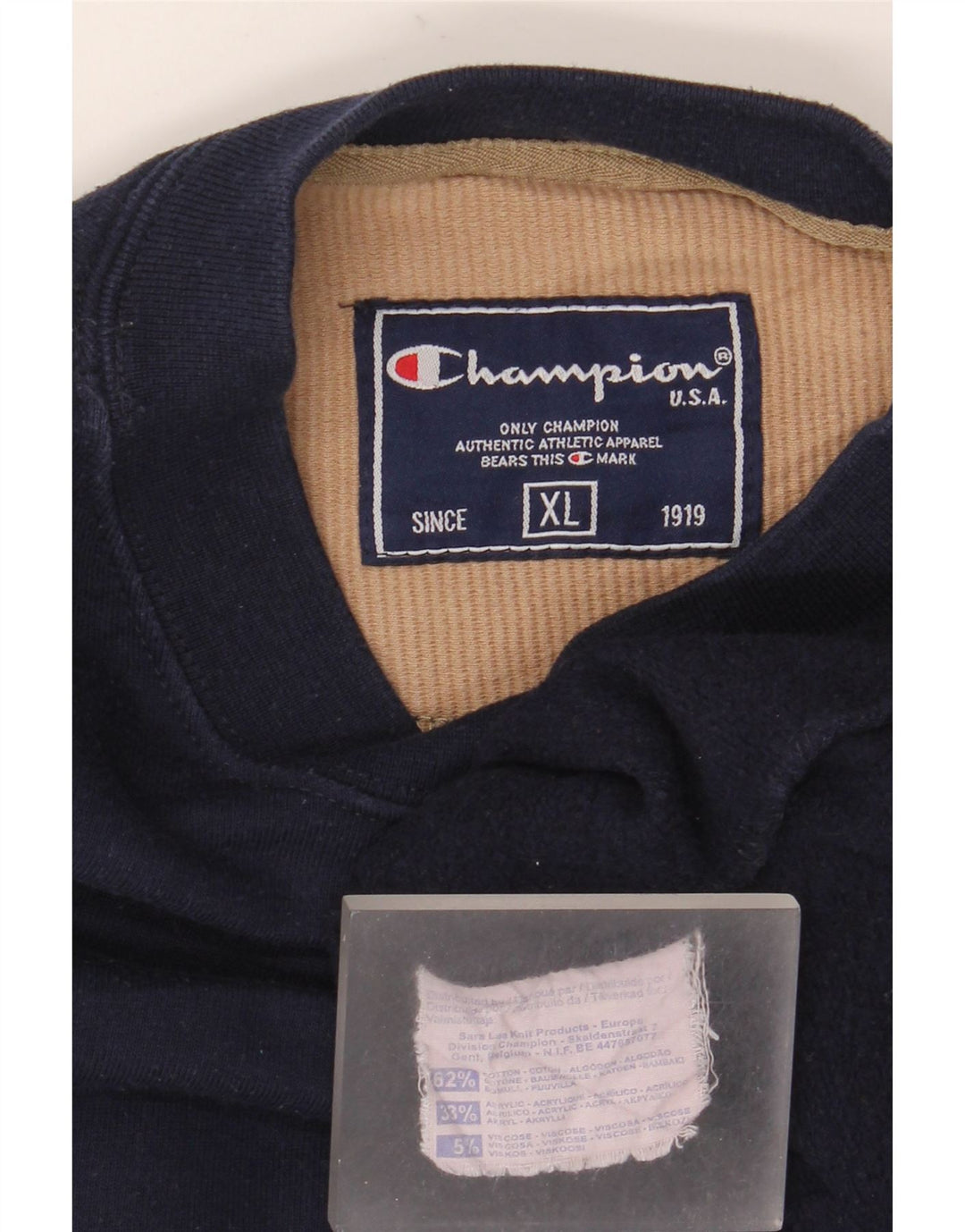 Champion Herre Sweatshirt Jumper XL Marineblå Bomuld