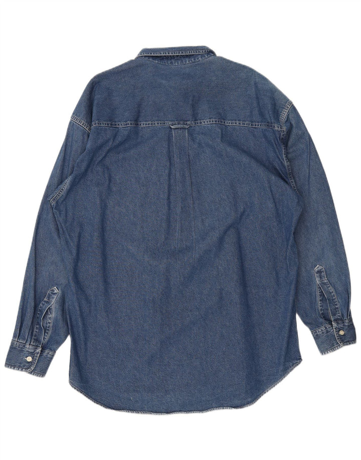Chaps Ralph Lauren Herre Denim Skjorte Stor Blå Bomuld