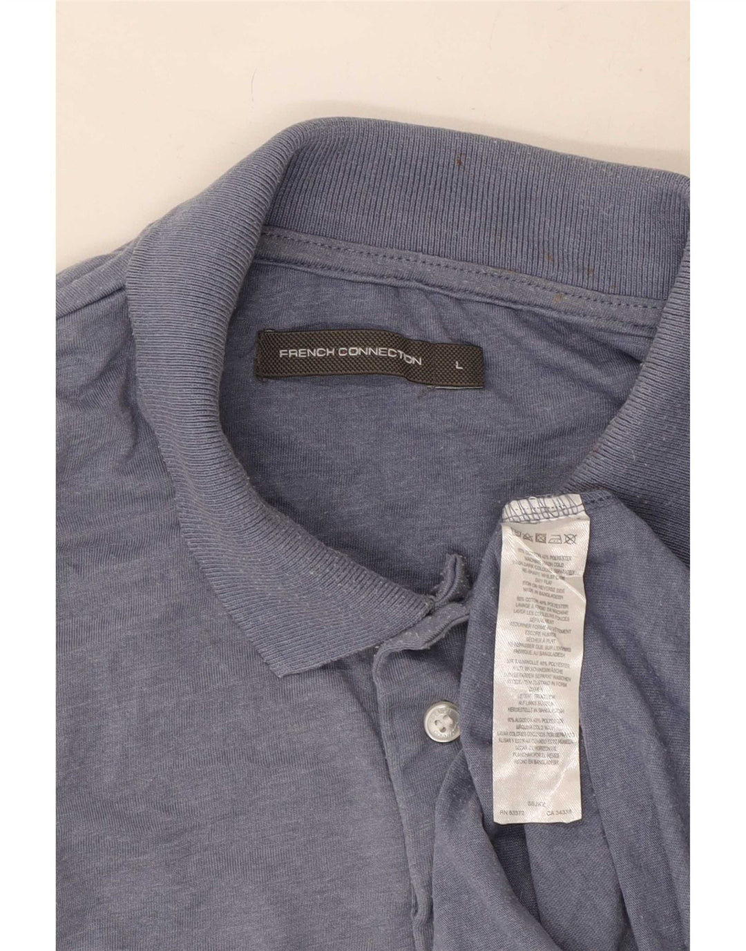 French Connection Herre poloshirt Stor blå bomuld