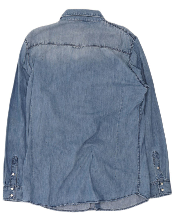 Bænk Herre Denim Shirt XL Blå Bomuld