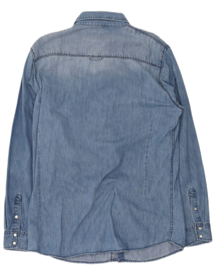 Bænk Herre Denim Shirt XL Blå Bomuld