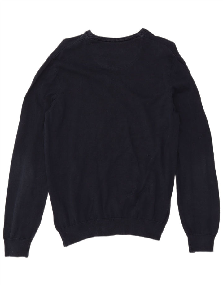 LACOSTE Herre V-hals sweater str. 4 Medium marineblå bomuld