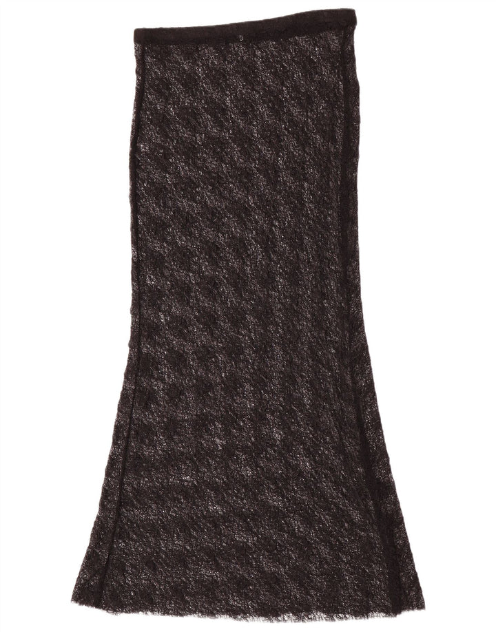 Zara Dame Lace Maxi Nederdel Medium W28 Sort Polyamid
