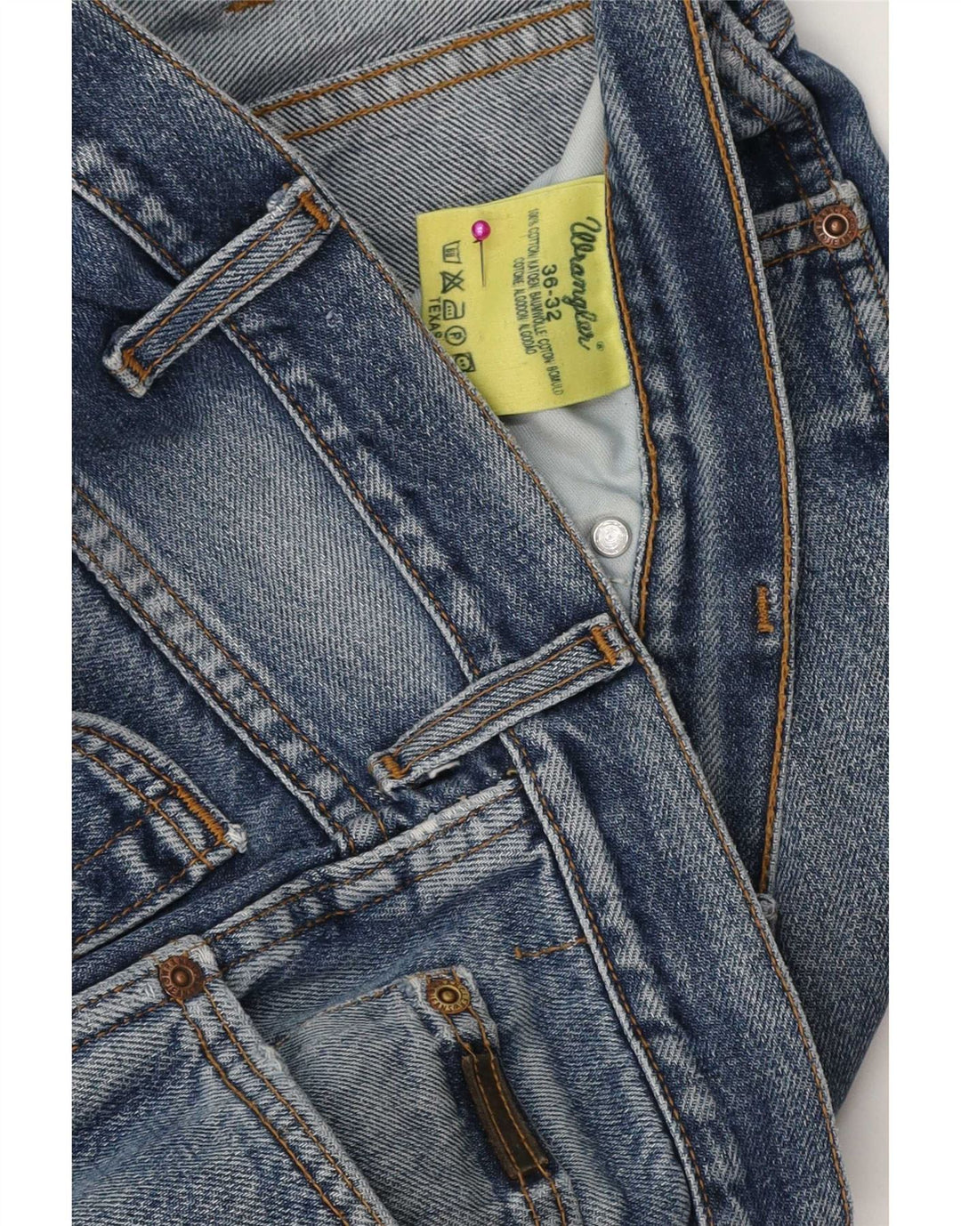Wrangler Herre Texas Straight Jeans W36 L32 Blå Bomuld