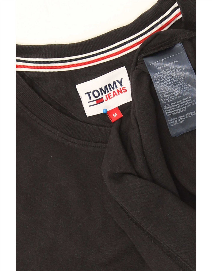Tommy Hilfiger Herre T-Shirt Top Medium Sort Bomuld