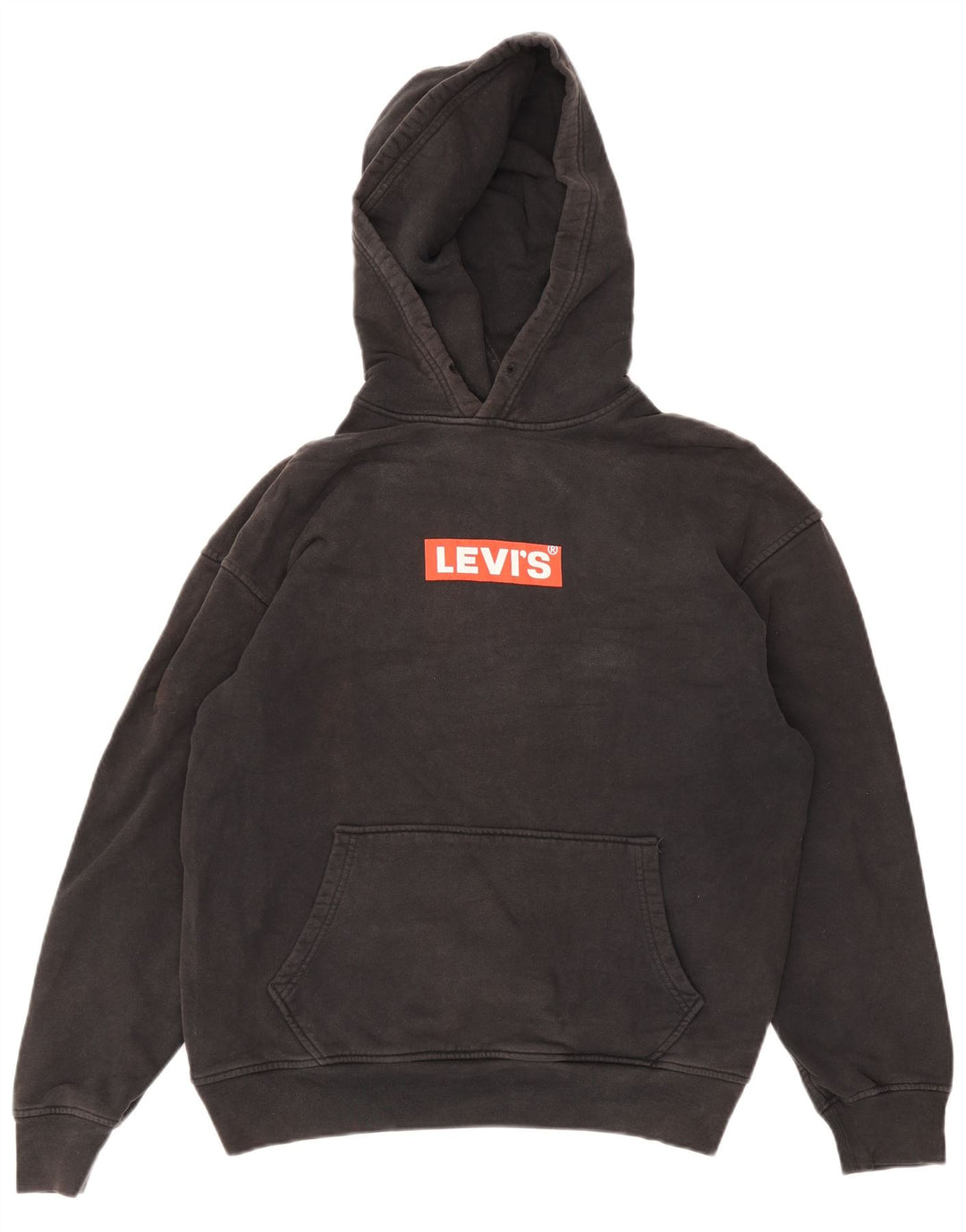 Levi's afslappet grafisk hættetrøje til mænd mellemgrå bomuld