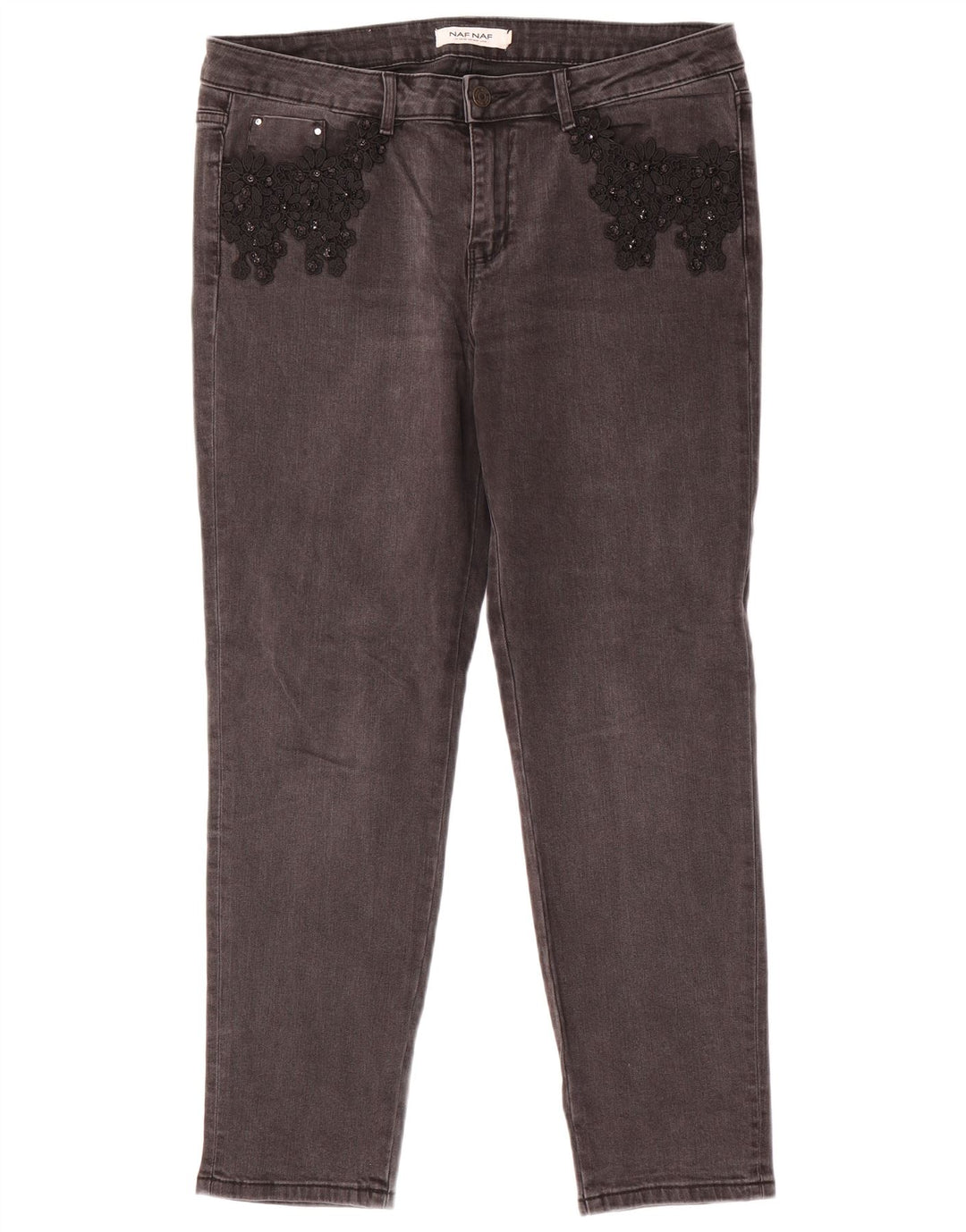 Naf Naf Dame Slim Jeans EU 42 Large W34 L28 Grå