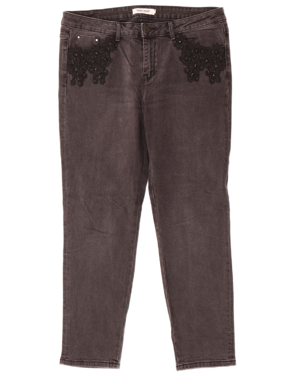 Naf Naf Dame Slim Jeans EU 42 Large W34 L28 Grå