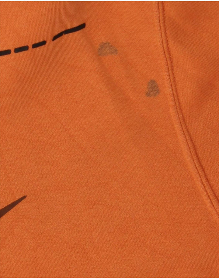 Nike grafisk sweatshirt til mænd, stor orange bomuld