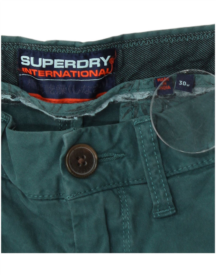 Superdry Chino Shorts til mænd W30 mellemblå bomuld