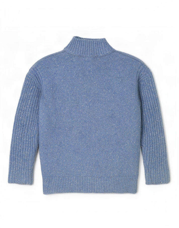 Marks & Spencer Dame Turtle Neck Sweater UK 14 Medium Blue Flecked