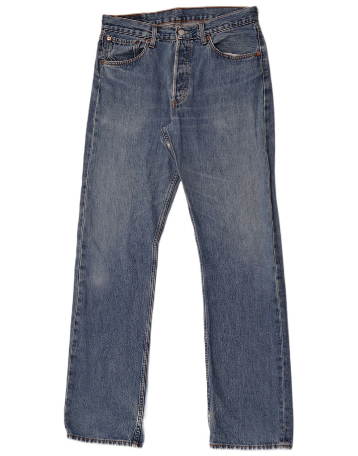 Levi's Herre 501 Straight Jeans W32 L34 Blå