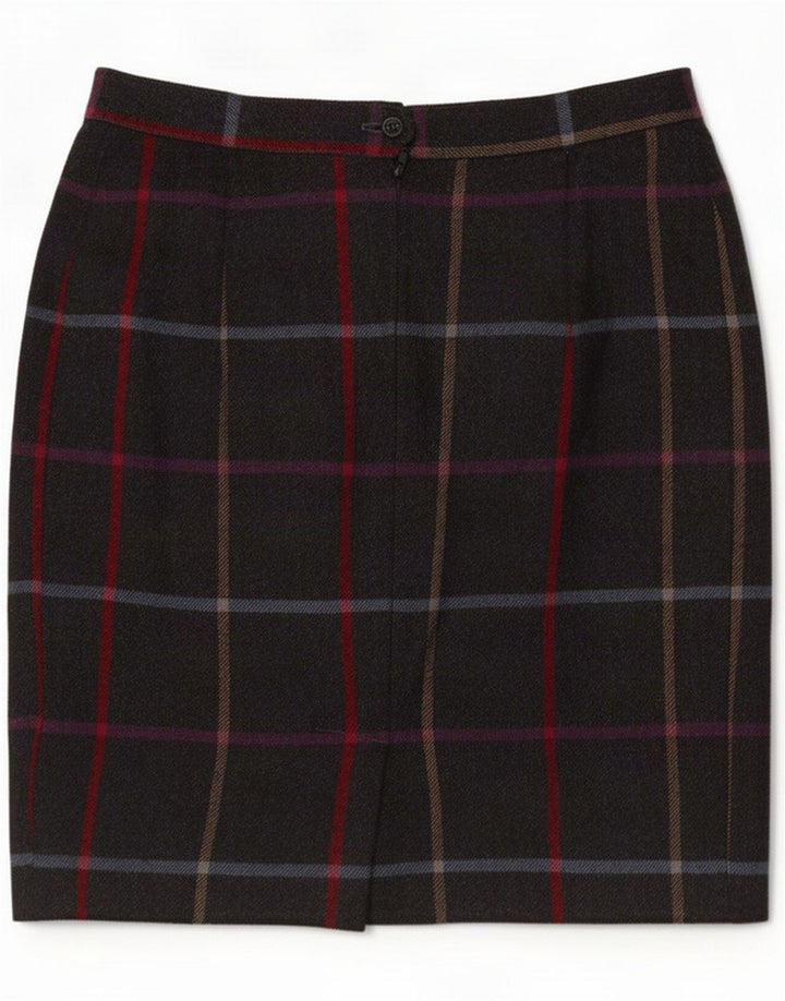 Vintage Womens Pencil Skirt Medium W28 Grey Check