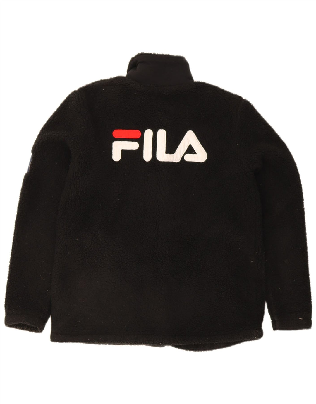 Fila Dame grafisk fleecejakke UK 10 Lille sort polyester