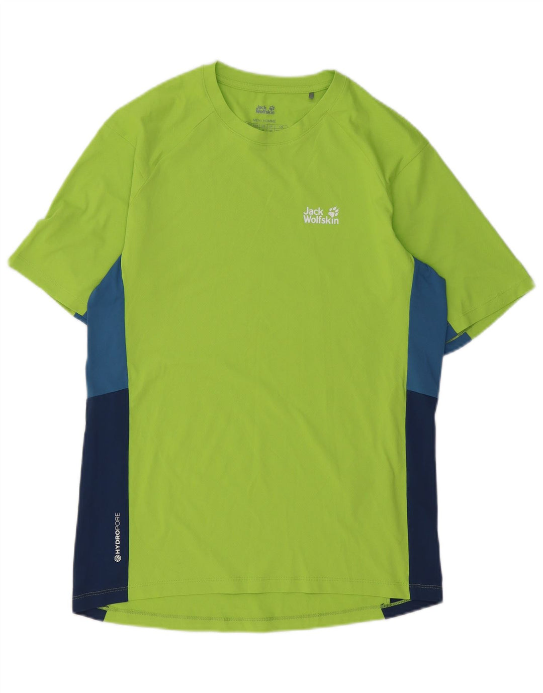 Jack Wolfskin Herre T-Shirt Top Lille Grøn Colourblock Polyester