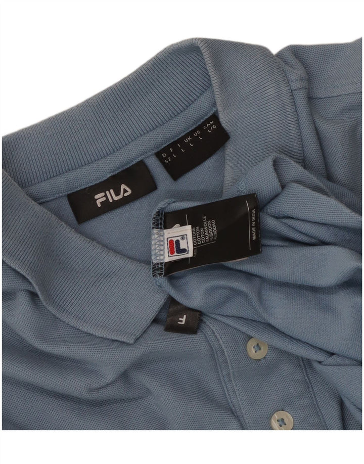 Fila Poloskjorte til mænd Stor blå bomuld