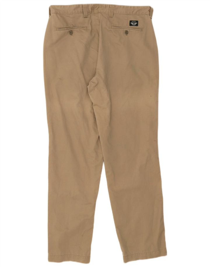 DOCKERS Mens Slim Chino Trousers W36 L32 Beige Cotton
