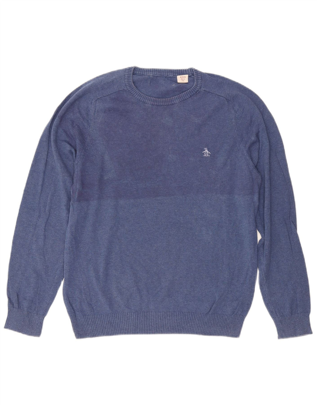 Penguin Herre Crew Neck Jumper Sweater Medium Blue Bomuld