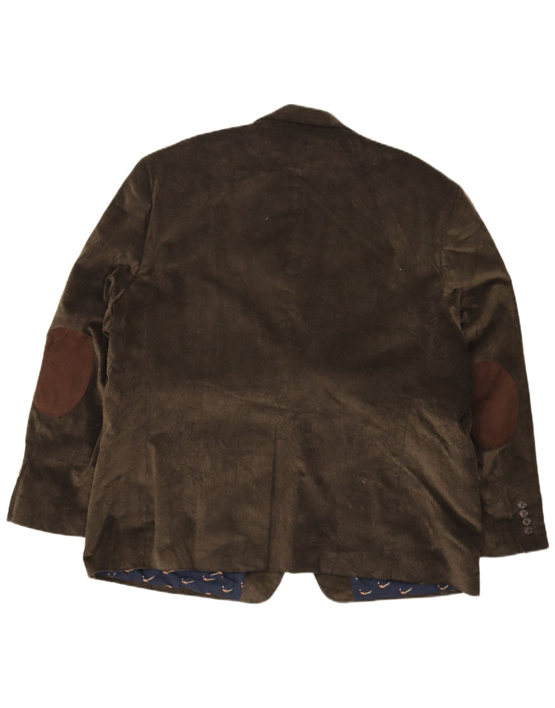 Chaps Herre 2-knaps fløjlsjakke Blazerjakke IT 52 XL Khaki Bomuld