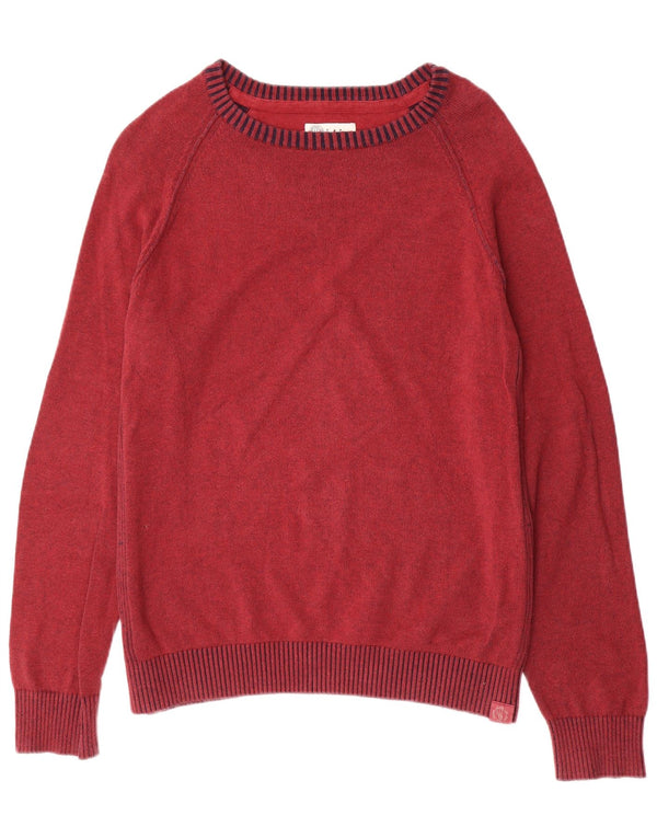 Fat Face Herre Boat Neck Jumper Sweater Medium Burgundy Bomuld