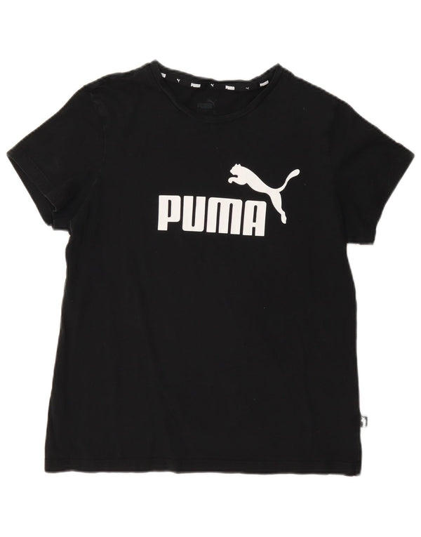 Puma Grafisk T-Shirt Top UK 14 Medium Sort