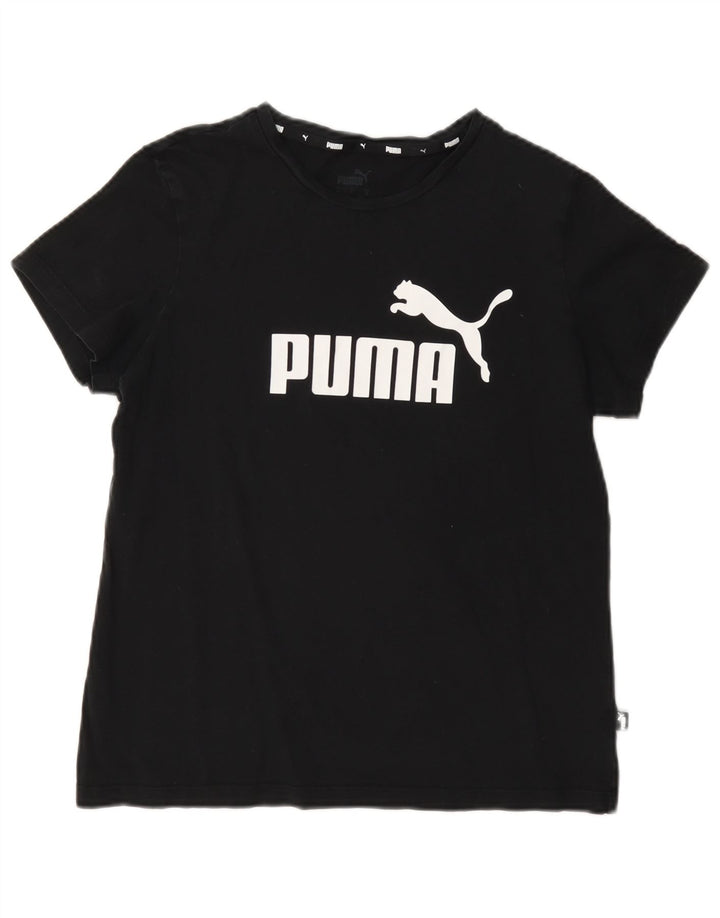 Puma Grafisk T-Shirt Top UK 14 Medium Sort