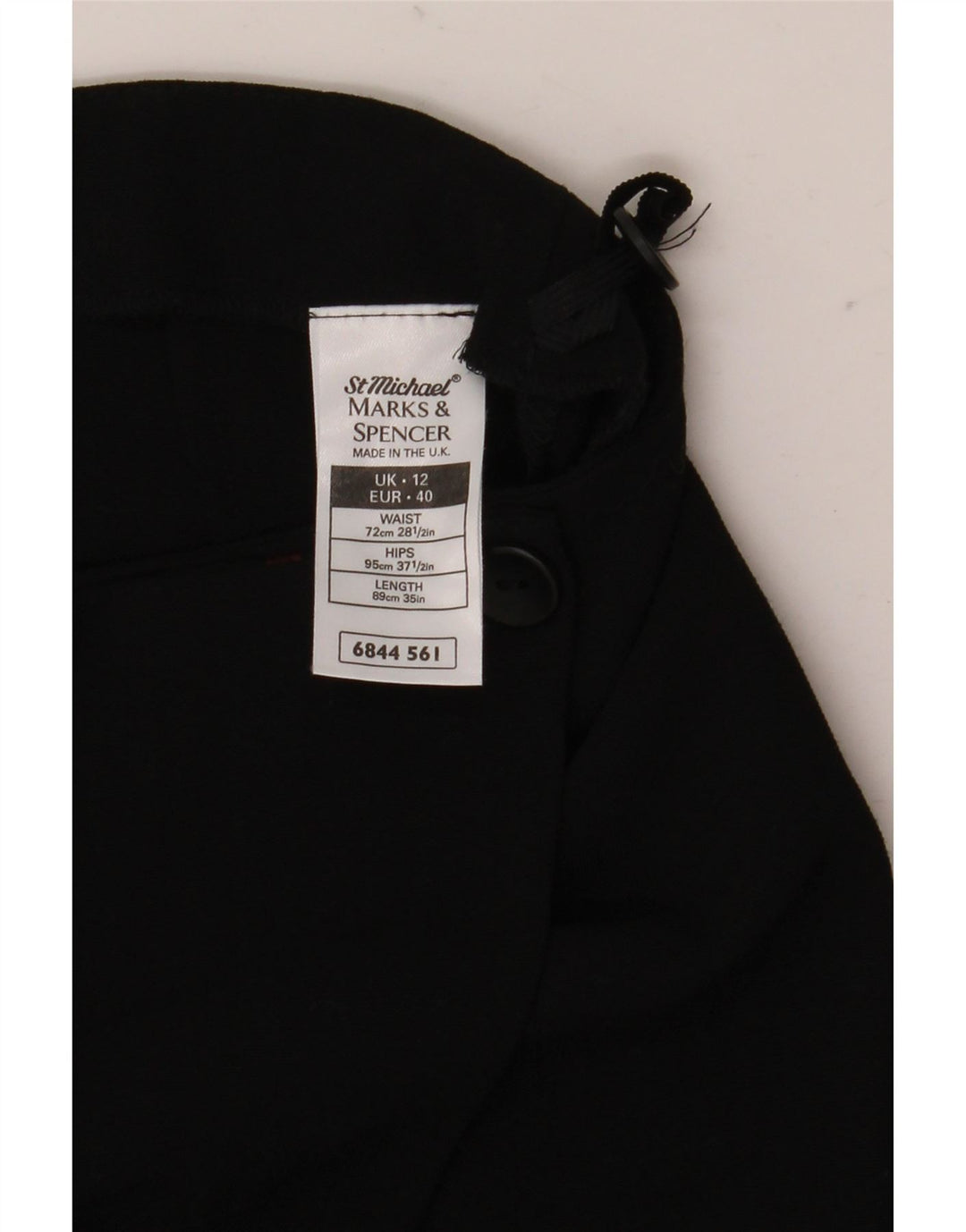 Marks & Spencer Wrap-nederdel til kvinder UK 12 Medium W28 Sort polyester