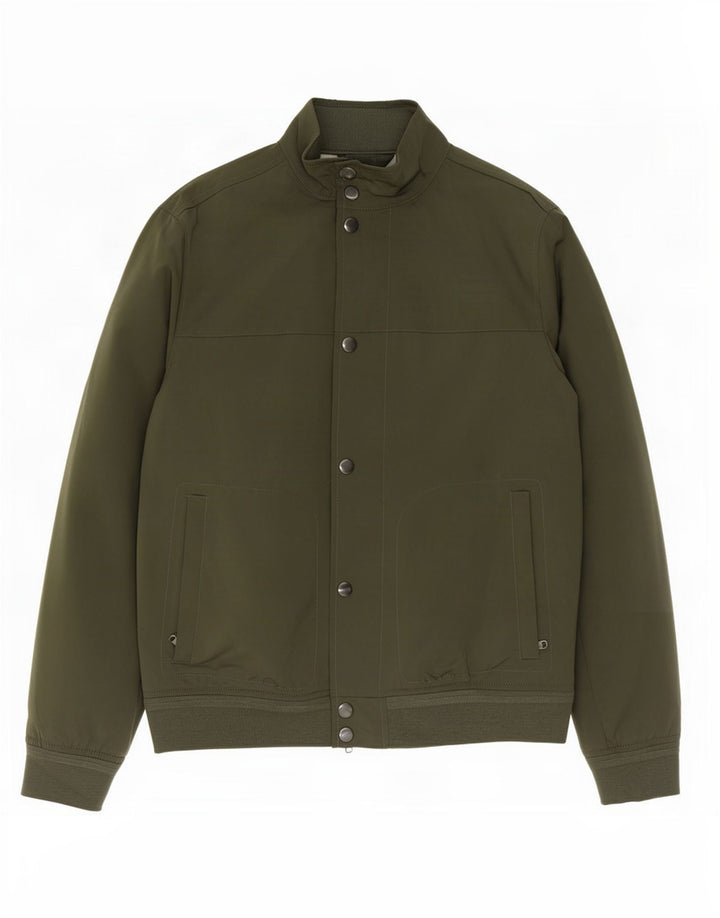 Marks & Spencer Herre Bomber Jacket UK 38 Medium Khaki Polyester