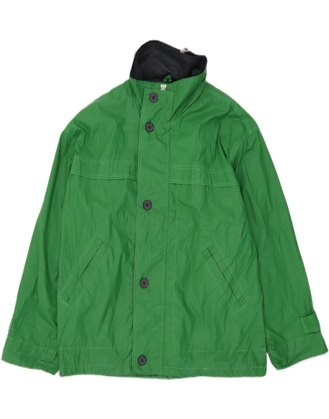 Vintage Herre Hooded Utility Jacket UK 42 XL Grøn Polyester