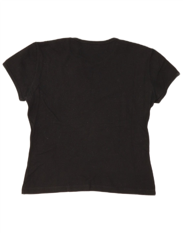 Lacoste T-shirt top til kvinder størrelse 42 Large Sort