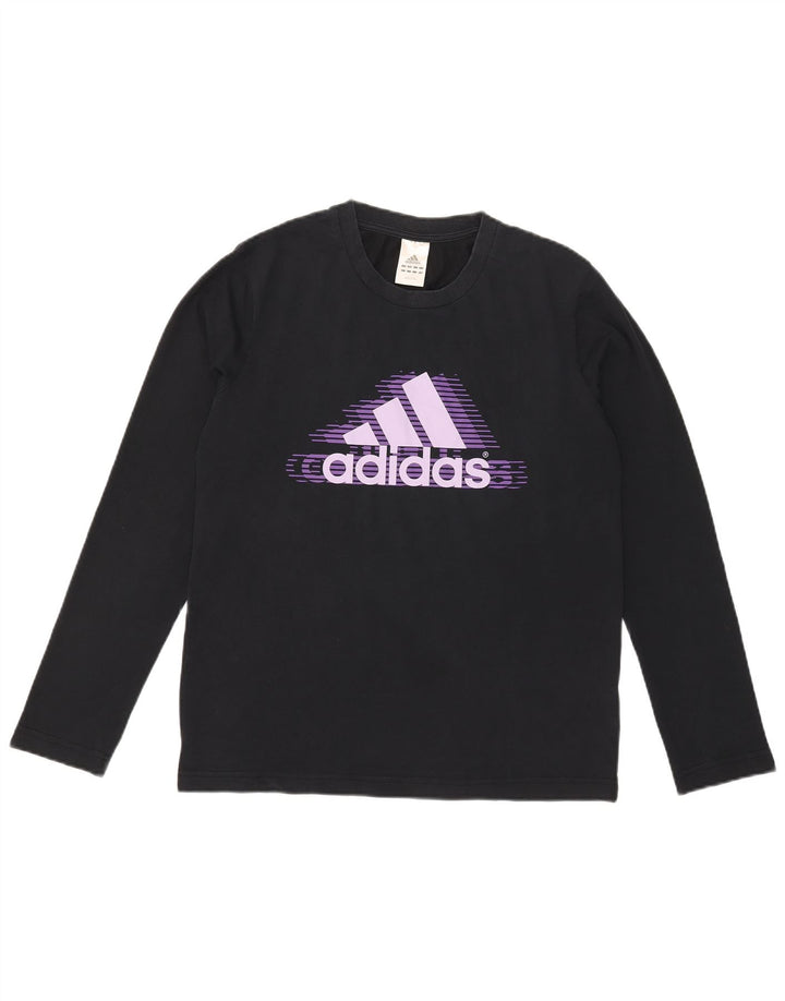 Adidas Grafisk Top Langærmet Medium Navy Blue til mænd