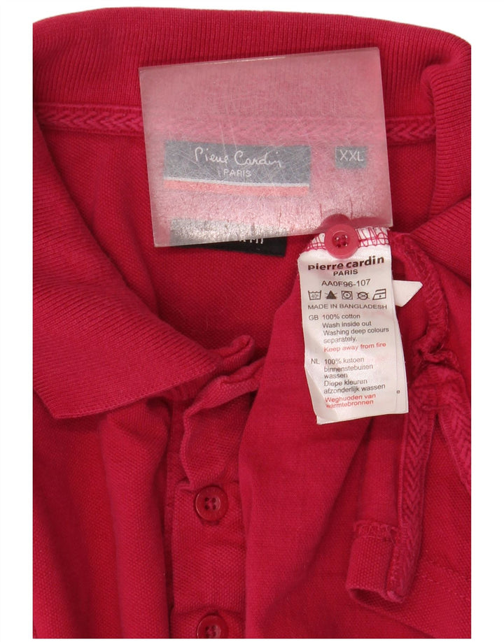 Pierre Cardin Herre Regular Fit Polo Shirt 2XL Rød Bomuld