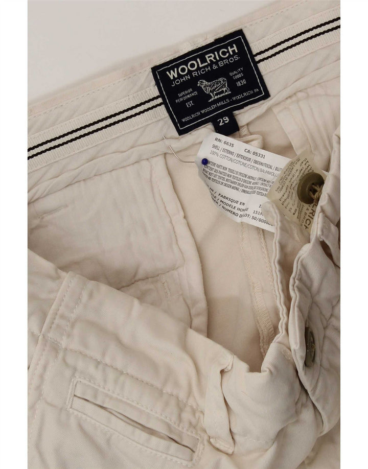 Woolrich Chino Shorts til mænd W29 Små råhvid bomuld