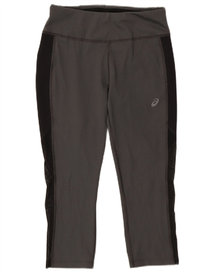 Asics Dame Capri Leggings UK 12 Medium Grey Colourblock