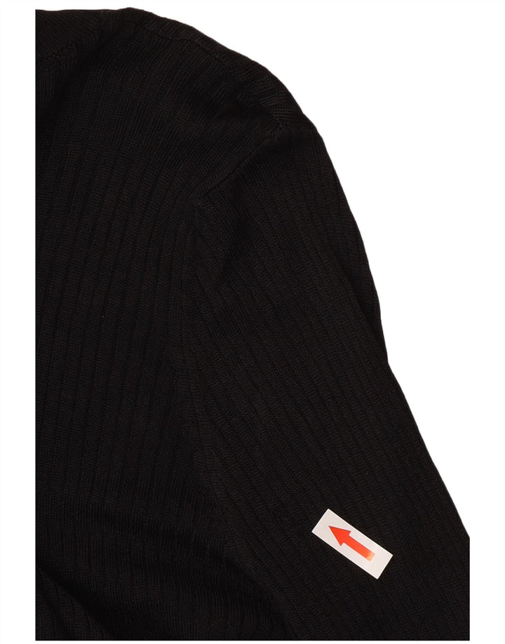 Zara Dame Cardigan Sweater UK 14 Stor Sort Viscose