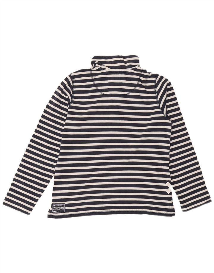 Besætningstøj Dame Loose Fit Sweatshirt Jumper UK 10 Small Blue Nautical