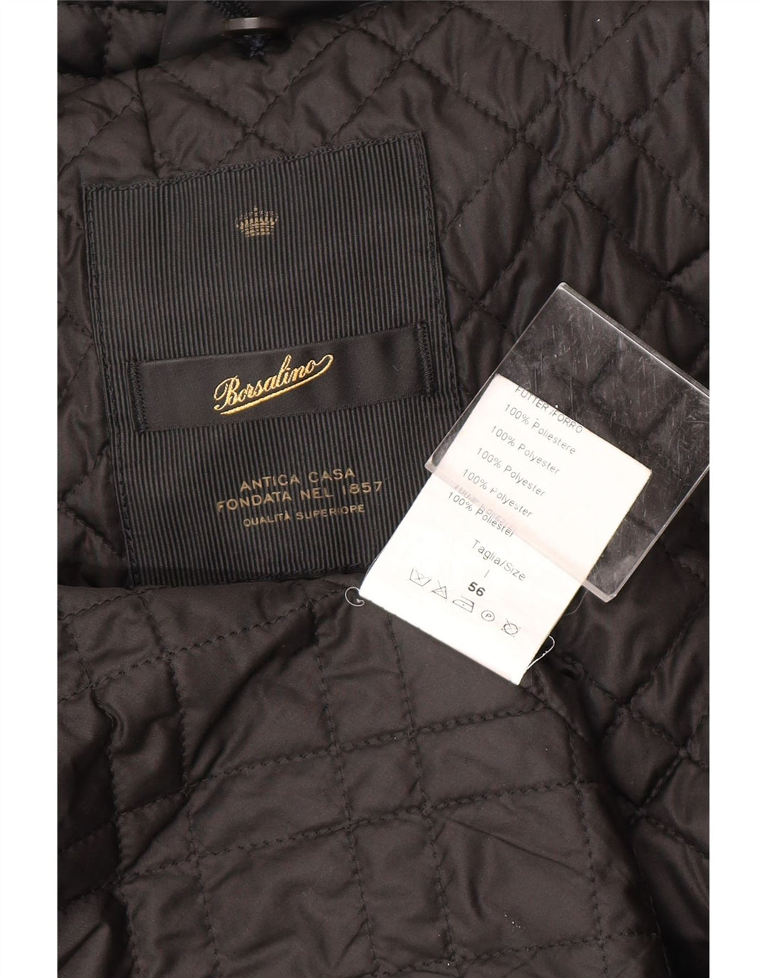 Borsalino Regnfrakke til mænd IT 56 3XL Marineblå Polyester Classic