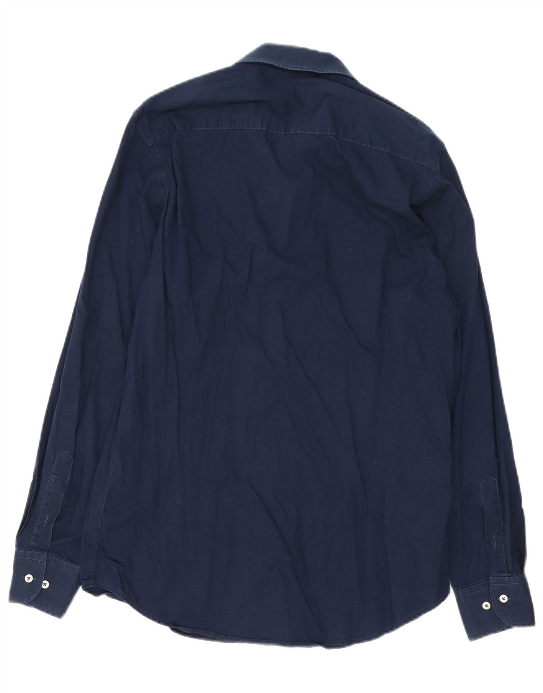 Trussardi herreskjorte str. 41/42 Stor marineblå bomuld