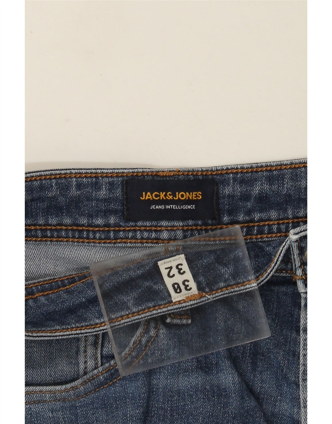 Jack & Jones Straight Jeans til mænd W30 L32 Blå Bomuld