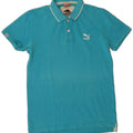 PUMA Mens Polo Shirt Medium Turquoise Cotton Vintage Puma and Second-Hand Puma from Messina Hembry 
